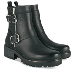 Bottines Chelsea NOIR Femme Motif Uni Fermeture éclair