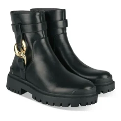 Bottines Chelsea NOIR Femme Motif Chaîne Fermeture éclair