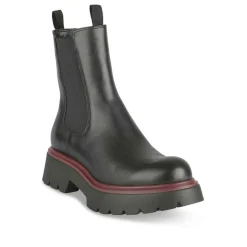 Bottines Chelsea NOIR Femme CUIR Motif Uni Elastique