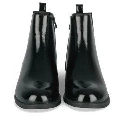 Bottines Chelsea NOIR Femme Motif Vernis Fermeture éclair