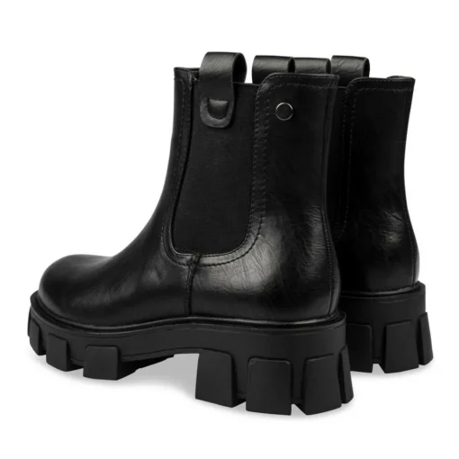 Bottines Chelsea NOIR Femme Motif Uni A Enfiler
