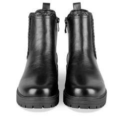 Bottines Chelsea NOIR Femme Motif Uni Fermeture éclair
