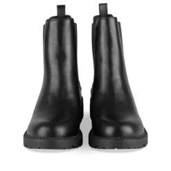 Bottines Chelsea NOIR Femme Motif Vernis A Enfiler