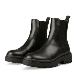 Bottines Chelsea NOIR Femme Motif Uni A Enfiler