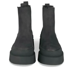 Bottines Chelsea NOIR Femme CUIR Motif Uni Elastique