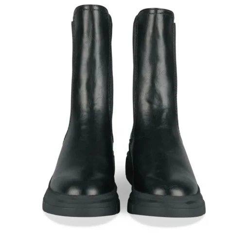 Bottines Chelsea NOIR Femme Motif Uni Elastique