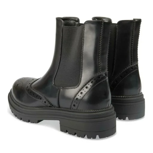 Bottines Chelsea NOIR Femme Motif Uni A Enfiler
