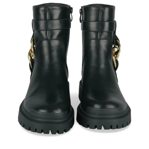 Bottines Chelsea NOIR Femme Motif Chaîne Fermeture éclair