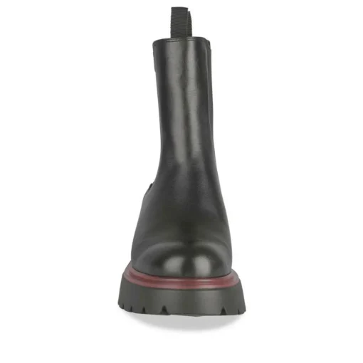 Bottines Chelsea NOIR Femme CUIR Motif Uni Elastique