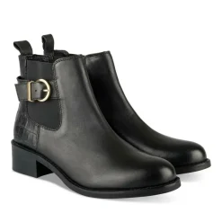 Bottines Chelsea NOIR Femme CUIR Boucle