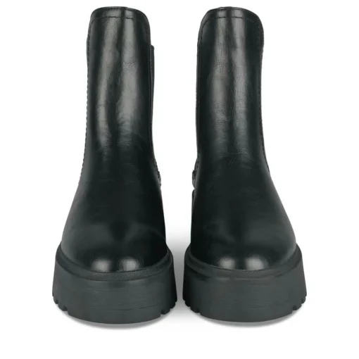 Bottines Chelsea NOIR Femme Motif Uni Elastique