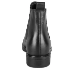 Bottines Chelsea NOIR Femme CUIR Motif Uni Elastique
