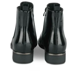 Bottines Chelsea NOIR Femme Motif Vernis Fermeture éclair