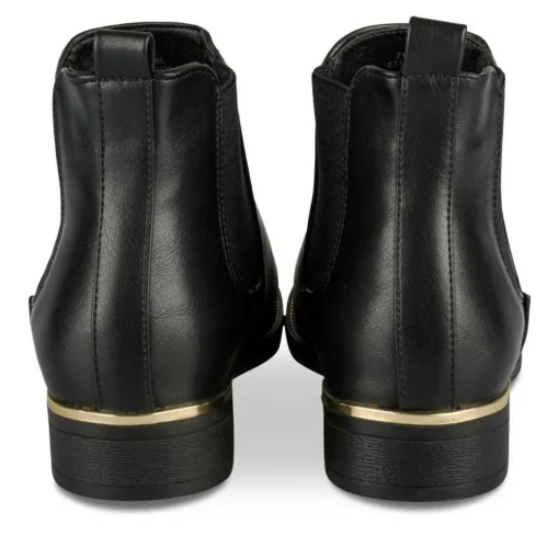 Bottines Chelsea NOIR Femme Motif Uni A Enfiler