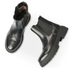 Bottines Chelsea NOIR Femme Motif Uni A Enfiler