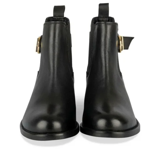 Bottines Chelsea NOIR Femme CUIR Boucle