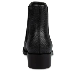 Bottines Chelsea NOIR Femme Motif Animal A Enfiler