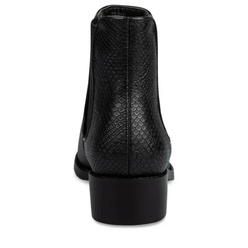 Bottines Chelsea NOIR Femme Motif Animal A Enfiler
