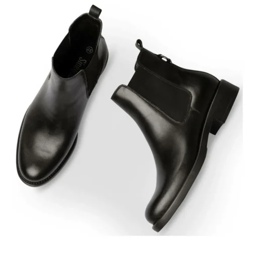 Bottines Chelsea NOIR Femme CUIR A Enfiler