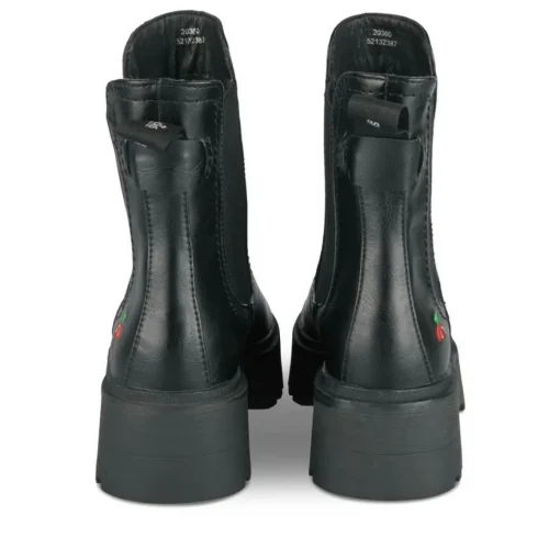 Bottines Chelsea NOIR Femme Motif Uni Elastique