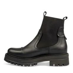 Bottines Chelsea NOIR Femme CUIR Motif Uni A Enfiler