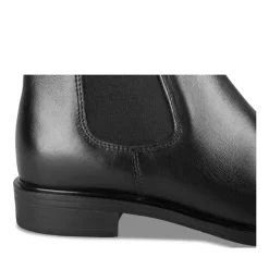 Bottines Chelsea NOIR Femme CUIR Motif Uni Elastique