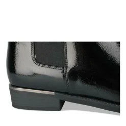 Bottines Chelsea NOIR Femme Motif Vernis Fermeture éclair