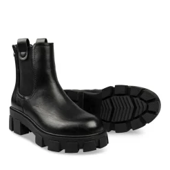 Bottines Chelsea NOIR Femme Motif Uni A Enfiler