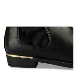 Bottines Chelsea NOIR Femme Motif Uni A Enfiler