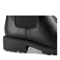 Bottines Chelsea NOIR Femme Motif Vernis A Enfiler