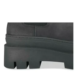 Bottines Chelsea NOIR Femme CUIR Motif Uni Elastique