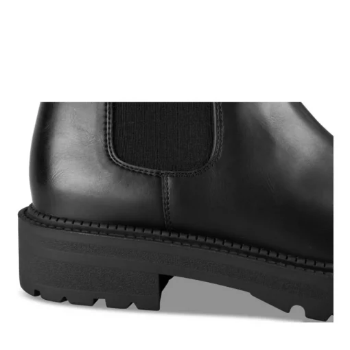 Bottines Chelsea NOIR Femme Motif Uni A Enfiler