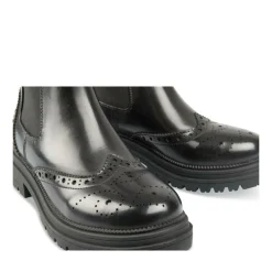 Bottines Chelsea NOIR Femme Motif Uni A Enfiler