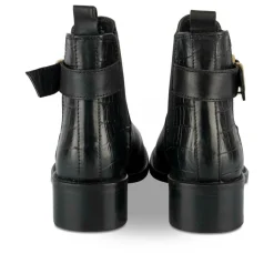 Bottines Chelsea NOIR Femme CUIR Boucle