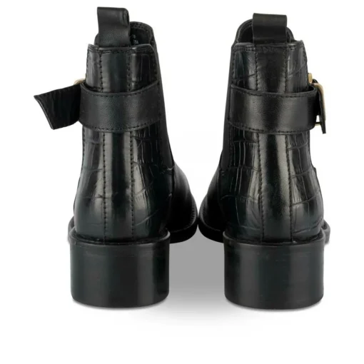 Bottines Chelsea NOIR Femme CUIR Boucle
