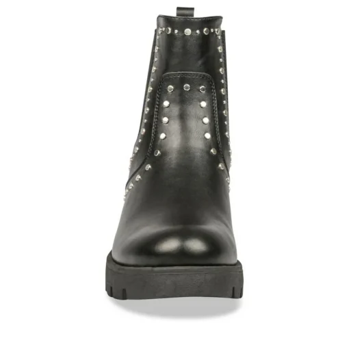 Bottines Chelsea NOIR Femme Motif Clouté A Enfiler