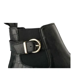 Bottines Chelsea NOIR Femme CUIR Boucle