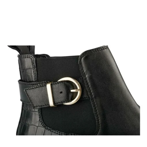 Bottines Chelsea NOIR Femme CUIR Boucle
