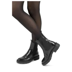 Bottines Chelsea NOIR Femme CUIR Motif Uni A Enfiler
