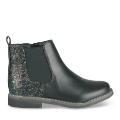 Bottines Chelsea NOIR Fille Motif Paillettes Fermeture éclair