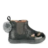 Bottines Chelsea NOIR Fille Motif Vernis Fermeture éclair