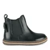Bottines Chelsea NOIR Fille CUIR Motif Uni Fermeture éclair