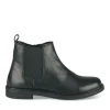 Bottines Chelsea NOIR Fille CUIR Motif Uni Fermeture éclair