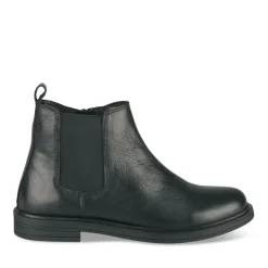 Bottines Chelsea NOIR Fille CUIR Motif Uni Fermeture éclair