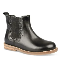 Bottines Chelsea NOIR Fille CUIR Motif Uni Fermeture éclair