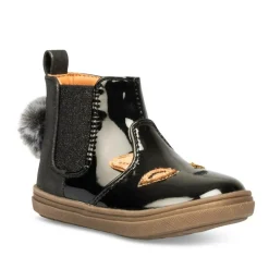 Bottines Chelsea NOIR Fille Motif Uni Fermeture éclair