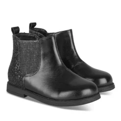 Bottines Chelsea NOIR Fille Motif Paillettes Fermeture éclair