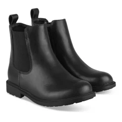 Bottines Chelsea NOIR Fille Motif Uni A Enfiler