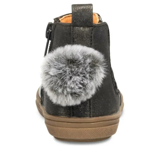 Bottines Chelsea NOIR Fille Motif Uni Fermeture éclair