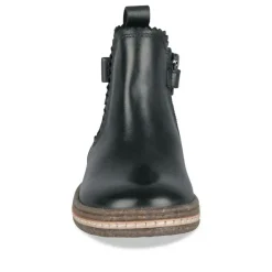 Bottines Chelsea NOIR Fille CUIR Motif Uni Fermeture éclair